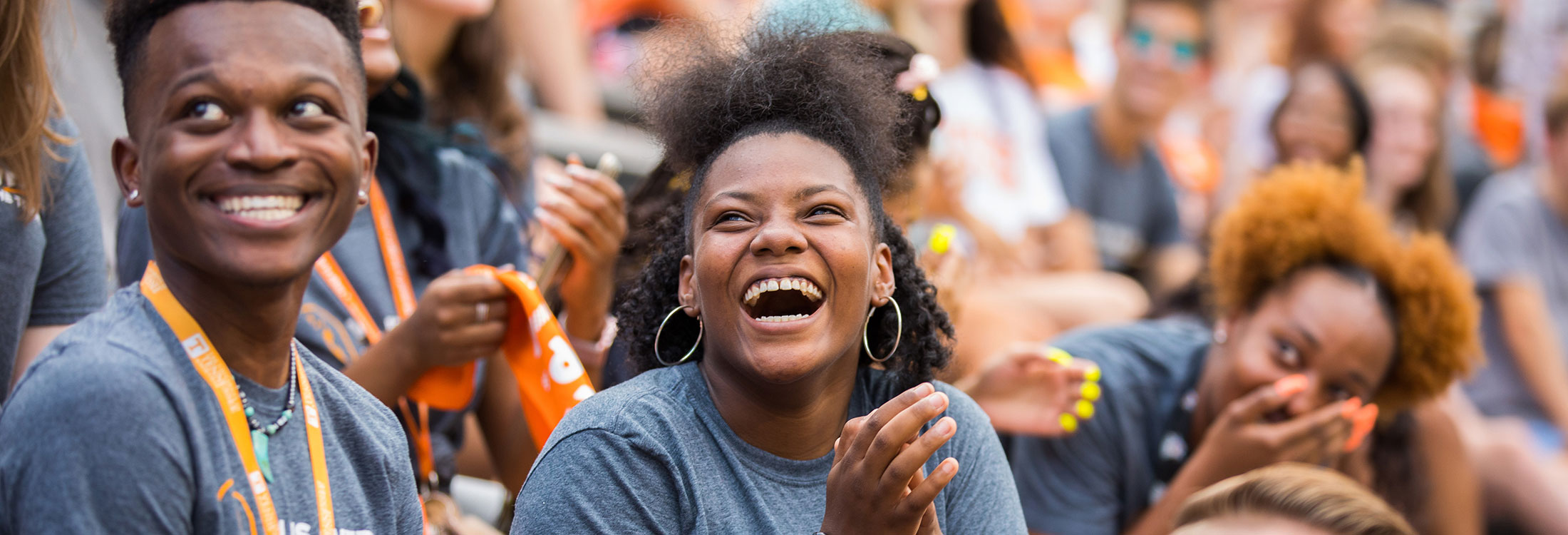 Students get excited during the Rocky Top Rally 